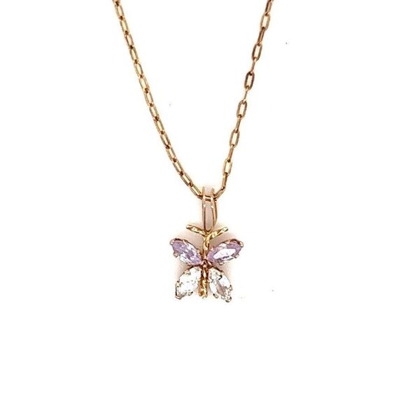 Gold Filled Butterfly Necklace - Picture 1 of 4